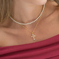 PEARL CROSS NECKLACE