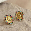 VIRGEN COLOR STUD EARRINGS