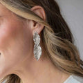 SILVER LEAVE EARRINGS