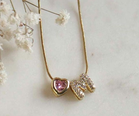 INITIAL HEART NECKLACE