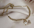PEARL AND INITIAL BRACELET